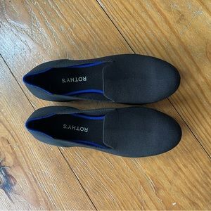 ROTHY'S Black Knit Weave Flats Sz 9.5 Womens Shoes The Loafer